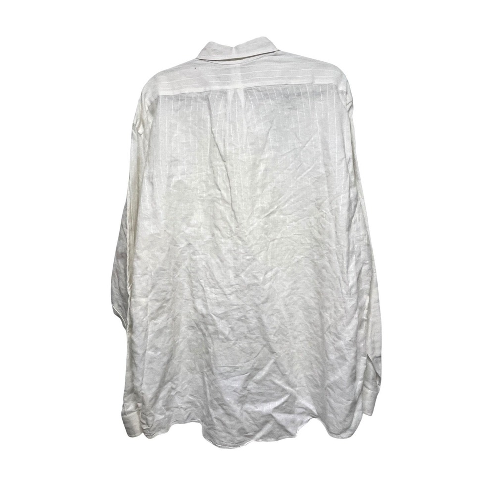 Ralph Lauren Mens XXL White 100% Linen Custom Fit Button Down Shirt - Picture 2 of 7